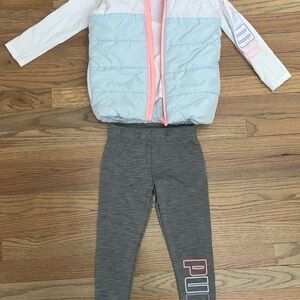 Puma Blue and White Long Sleeve Tee